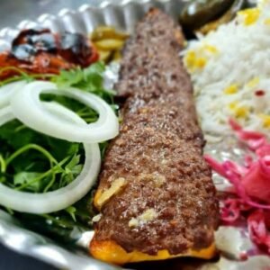 کباب میکس با برنج زعفرانی