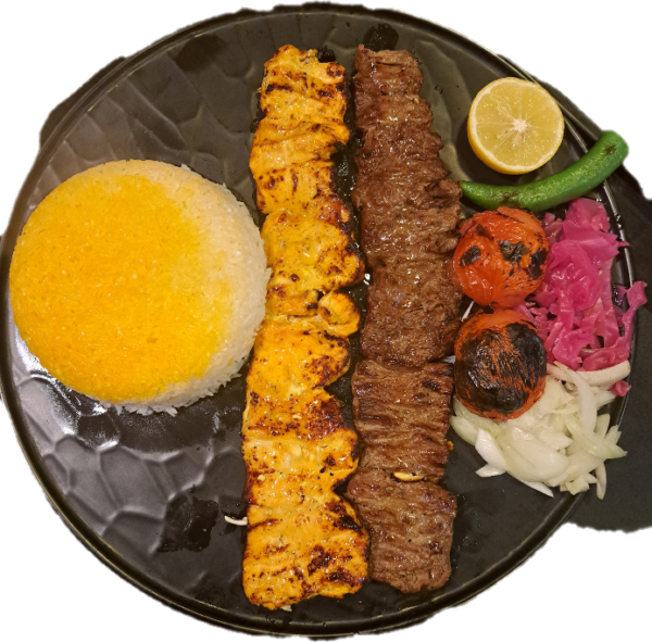 کباب خاتون با برنج زعفرانی